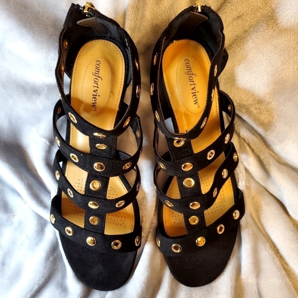 COMFORT VIEW BLACK HEELS 9.5 WW - Picture 6 of 6